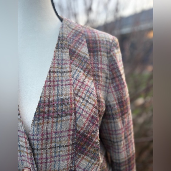 Vintage Roberto Plaid Wool Blend Blazer | Size 11 - Picture 3 of 9